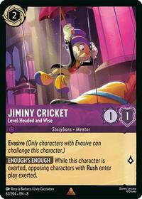 Jiminy Cricket Level Headed and Wise