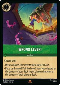 Wrong Lever
